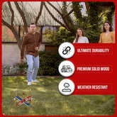 Ring Toss Game Set for Adults & Kids – Premium Wooden Outdoor Yard Game for Family Fun